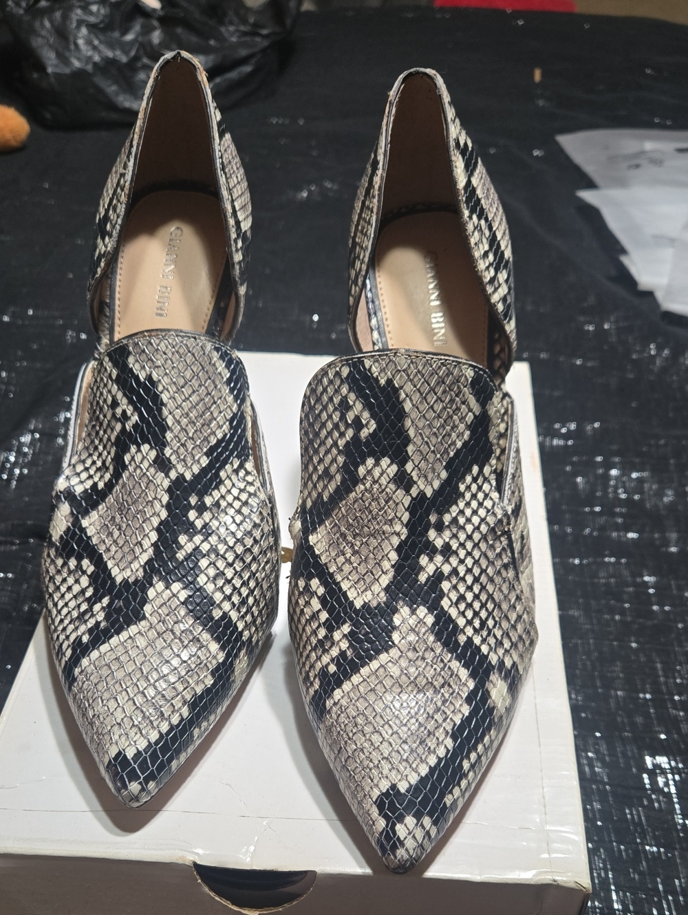Gianni Bini Snake-Print Pointed Toe D'Orsay Heels- ...Brand New...No Box!!!